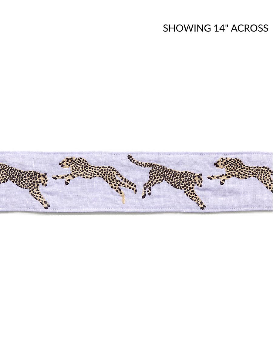 Scalamandre Leaping Cheetah Embrdry Tape Lilac Trim