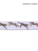 Scalamandre Leaping Cheetah Embrdry Tape Lilac Trim