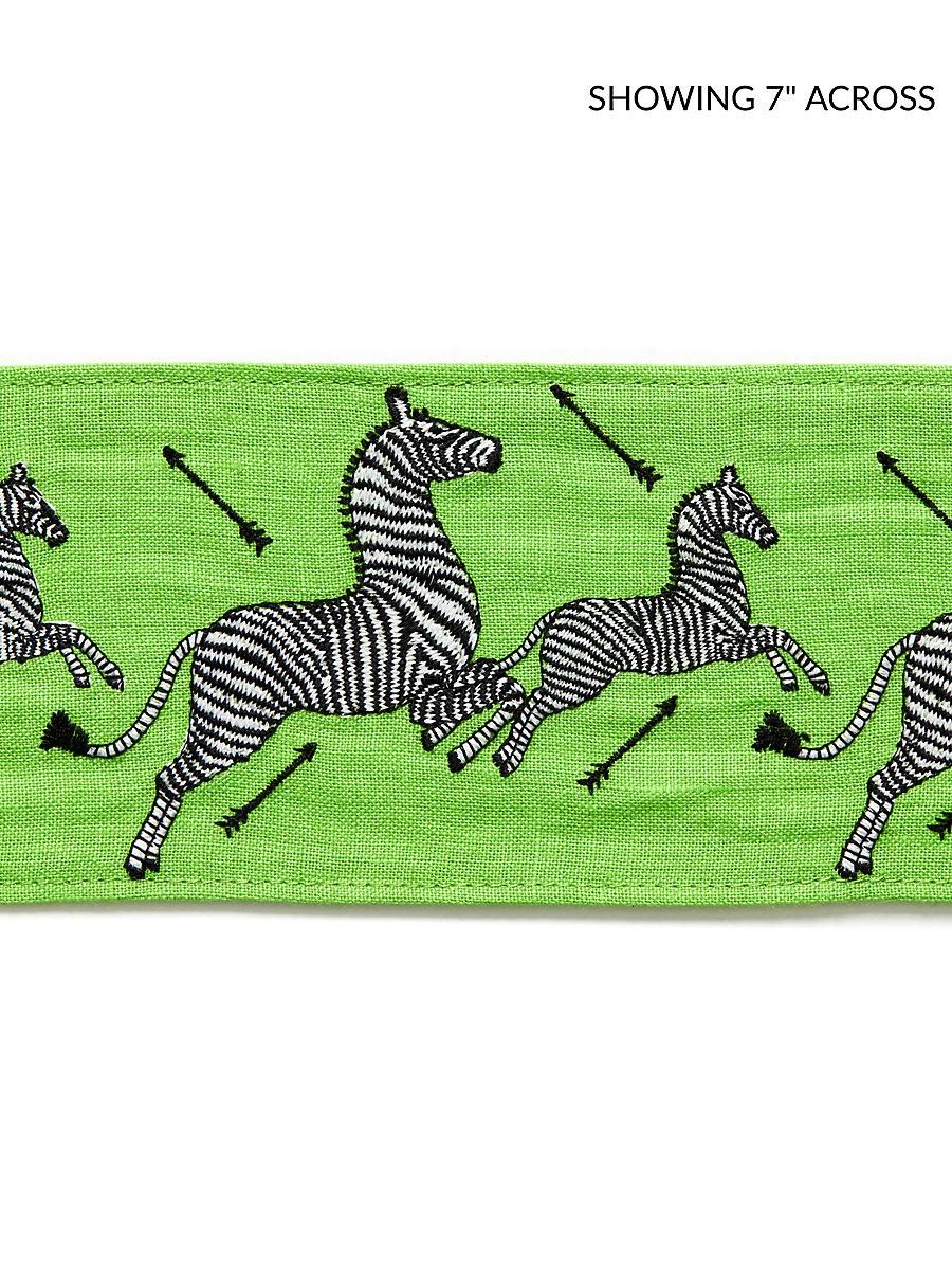 Scalamandre Zebras Embroidered Tape Lime Trim