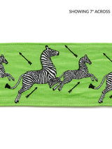 Scalamandre Zebras Embroidered Tape Lime Trim