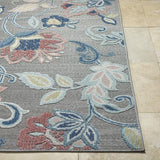 Surya Lakeside LKD-2313 Blue Brick Red 2' x 2'11" Rug