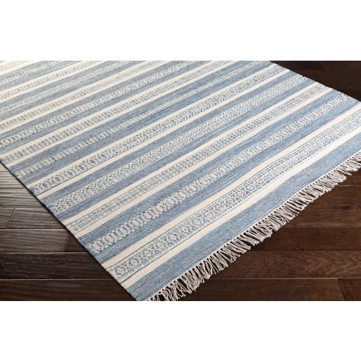 Surya Lawry LRY-7001 Cream Ice Blue 4' x 6' Rug