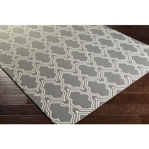 Surya Lucka LCK-2036 Charcoal Cream 2'6" x 8' Rug