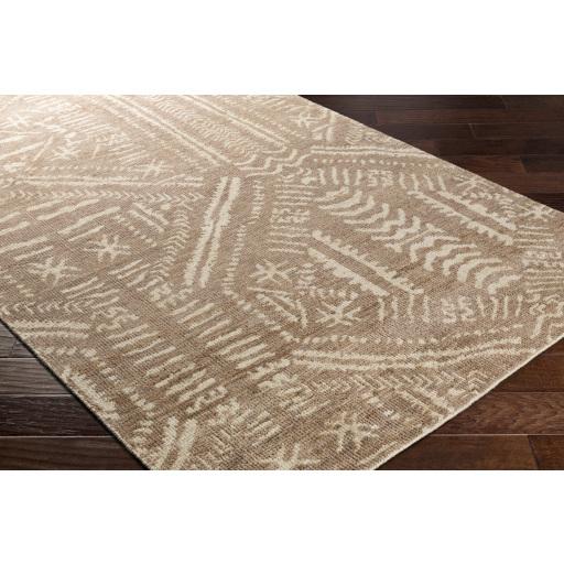 Surya Mandela MDA-1002 Beige Dark Brown 4' x 6' Rug
