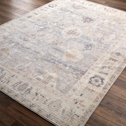 Surya Marlene BOMN-2306 Charcoal Dusty Coral 6'6" x 9' Rug