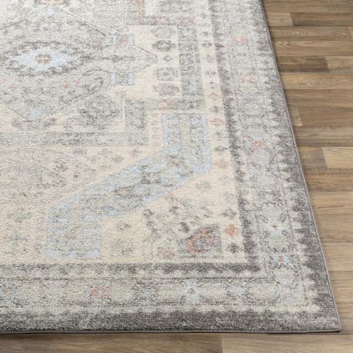 Surya Murat MUT-2310 Charcoal Dusty Pink 5'3" x 7'3" Rug
