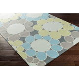 Surya Peek-A-Boo PKB-7001 Deep Teal Ice Blue 3' x 5' Rug