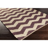Surya Portico AWAR-5013 Beige Dark Purple 2' x 3' Rug