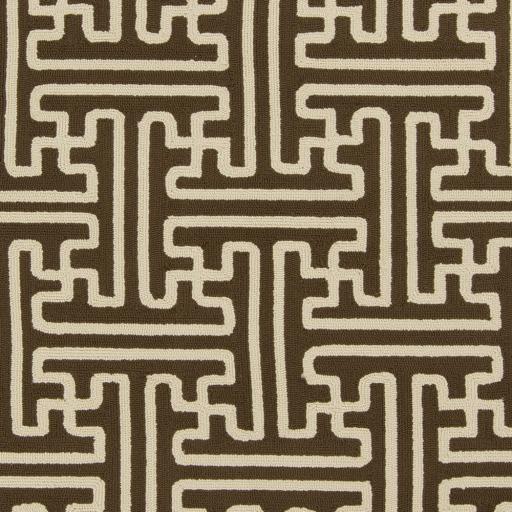 Surya Rain RAI-1190 Dark Brown Ivory 8' Round Rug