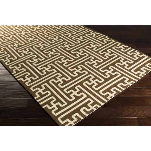 Surya Rain RAI-1190 Dark Brown Ivory 8' Round Rug