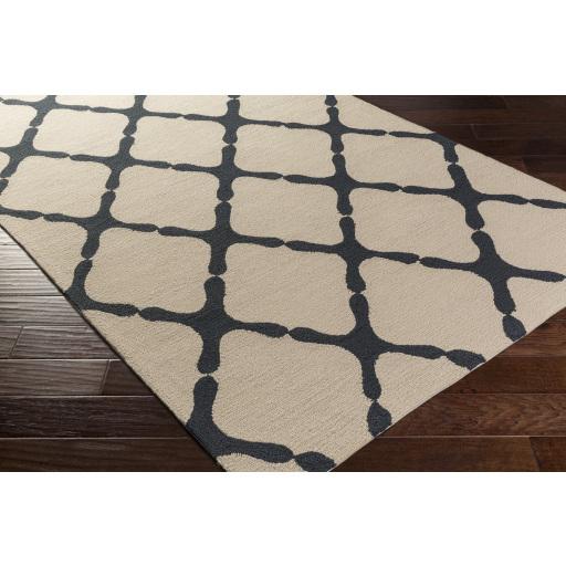 Surya Rain RAI-1246 Ink Blue Light Gray 2'6" x 8' Rug