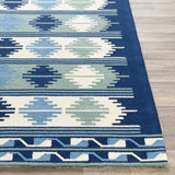 Surya Rain RAI-1274 Blue Cream 8' Round Rug