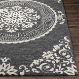 Surya Rain RAI-1283 Black Gray 2' x 3' Rug