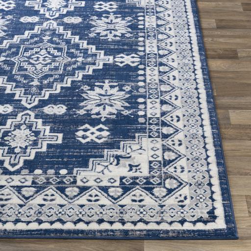 Surya Roma ROM-2318 Charcoal Dark Blue 6'7" x 9' Rug