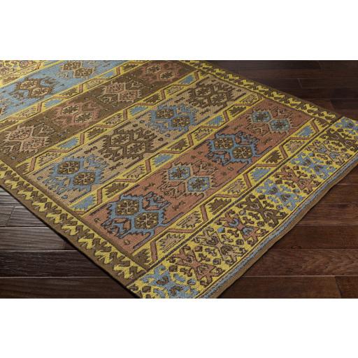 Surya Sajal SAJ-1073 Black Bright Yellow 2'6" x 8' Rug