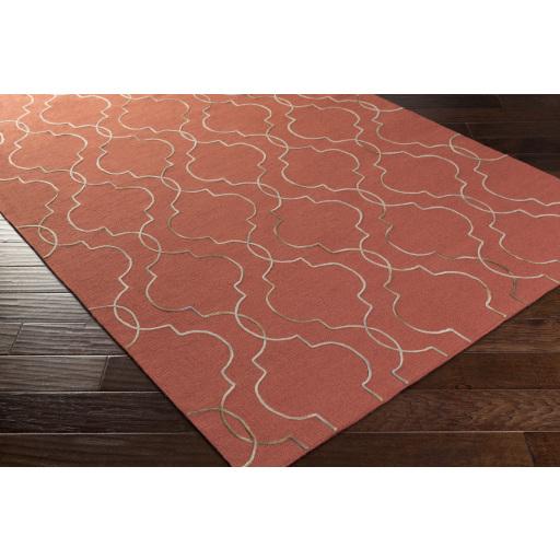 Surya Seabrook SBK-9020 Beige Brick Red 3'6" x 5'6" Rug