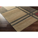 Surya Seaport SET-3037 Burgundy Charcoal 5' x 7'6" Rug