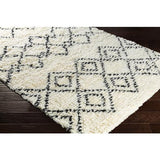 Surya Sherpa SHP-8002 Black Ivory 2'6" x 8' Rug