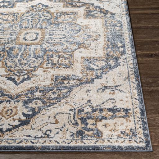 Surya St Tropez SRZ-2303 Cream Dark Blue 6'6" x 9'2" Rug
