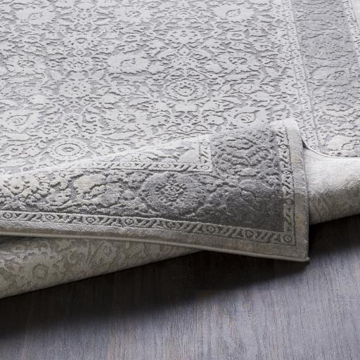 Surya Tibetan TBT-2302 Charcoal Ivory 2'7" x 7'7" Rug