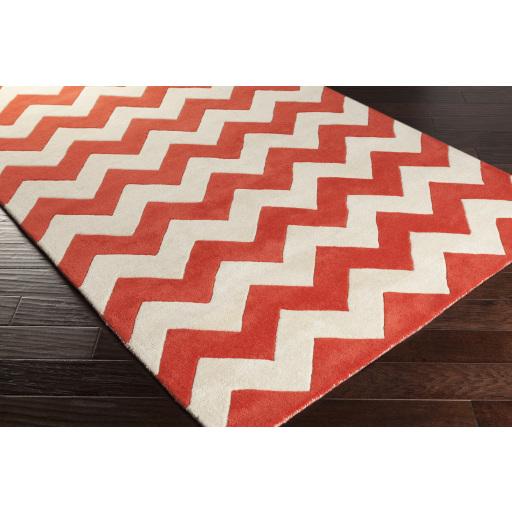 Surya Transit AWAT-2038 Bright Orange Burgundy 8' Round Rug