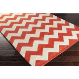 Surya Transit AWAT-2038 Bright Orange Burgundy 8' Round Rug