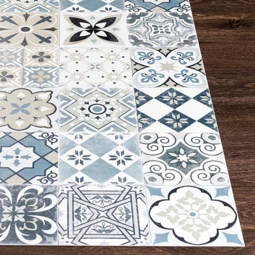 Surya Vinilo VNL-2314 Black Cream 6'6" x 8'2" Rug