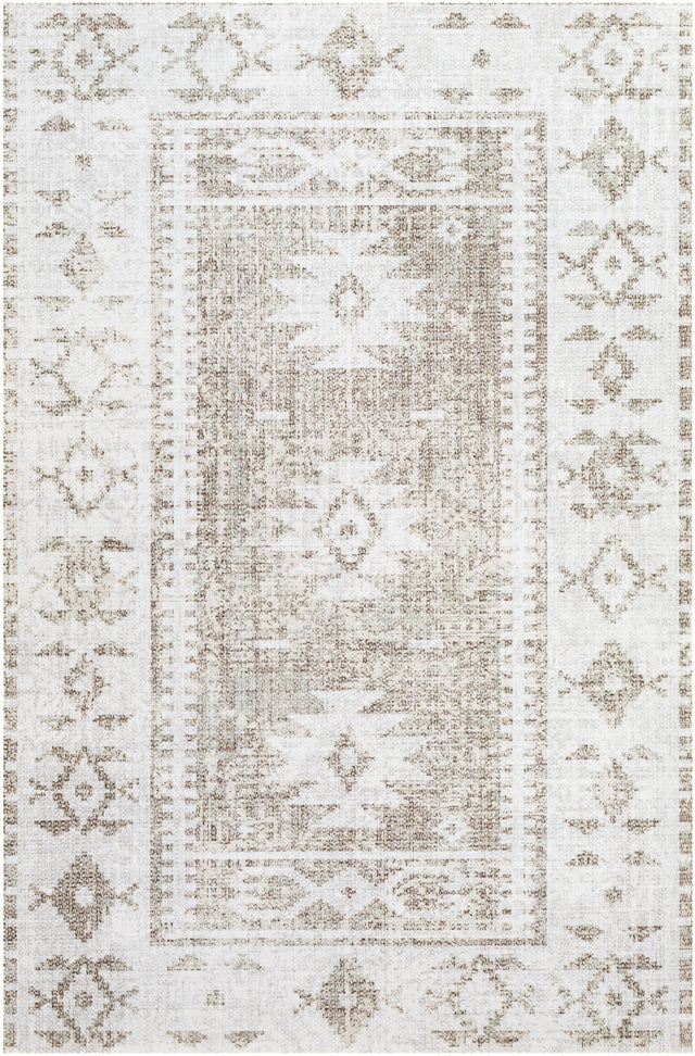 Surya Vinilo VNL-2317 Cream Medium Gray 2' x 3' Rug