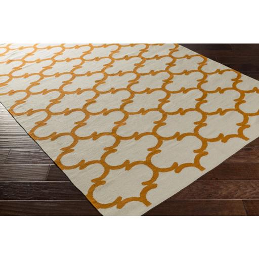 Surya Vogue AWLT-3054 Bright Orange Ivory 5' x 7'6" Rug