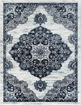 Surya Wanderlust WNL-2320 Charcoal Ink Blue 7'10" x 10'3" Rug