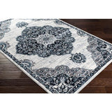 Surya Wanderlust WNL-2320 Charcoal Ink Blue 7'10" x 10'3" Rug
