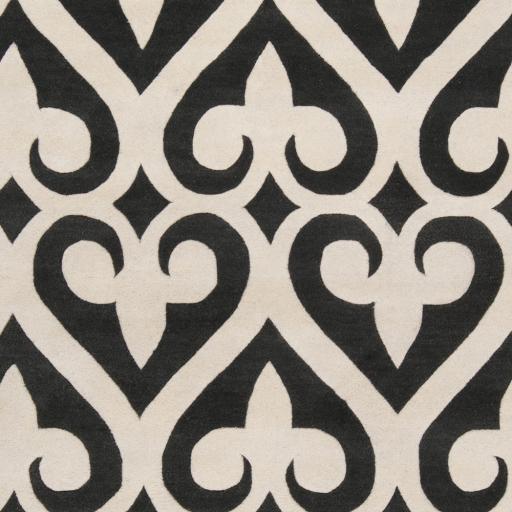 Surya Zuna ZUN-1048 Black Cream 9' x 13' Rug