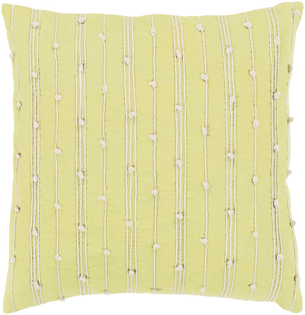 Surya Accretion ACT-002 Cream Light Green 18"H x 18"W Pillow Cover