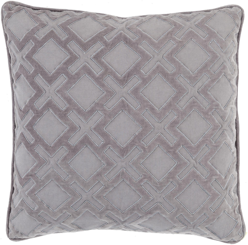 Surya Alexandria AX-005 Charcoal Gray 18"H x 18"W Pillow Cover