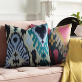 Surya Ara AR-144 Deep Teal Light Brown 20"H x 20"W Pillow Cover