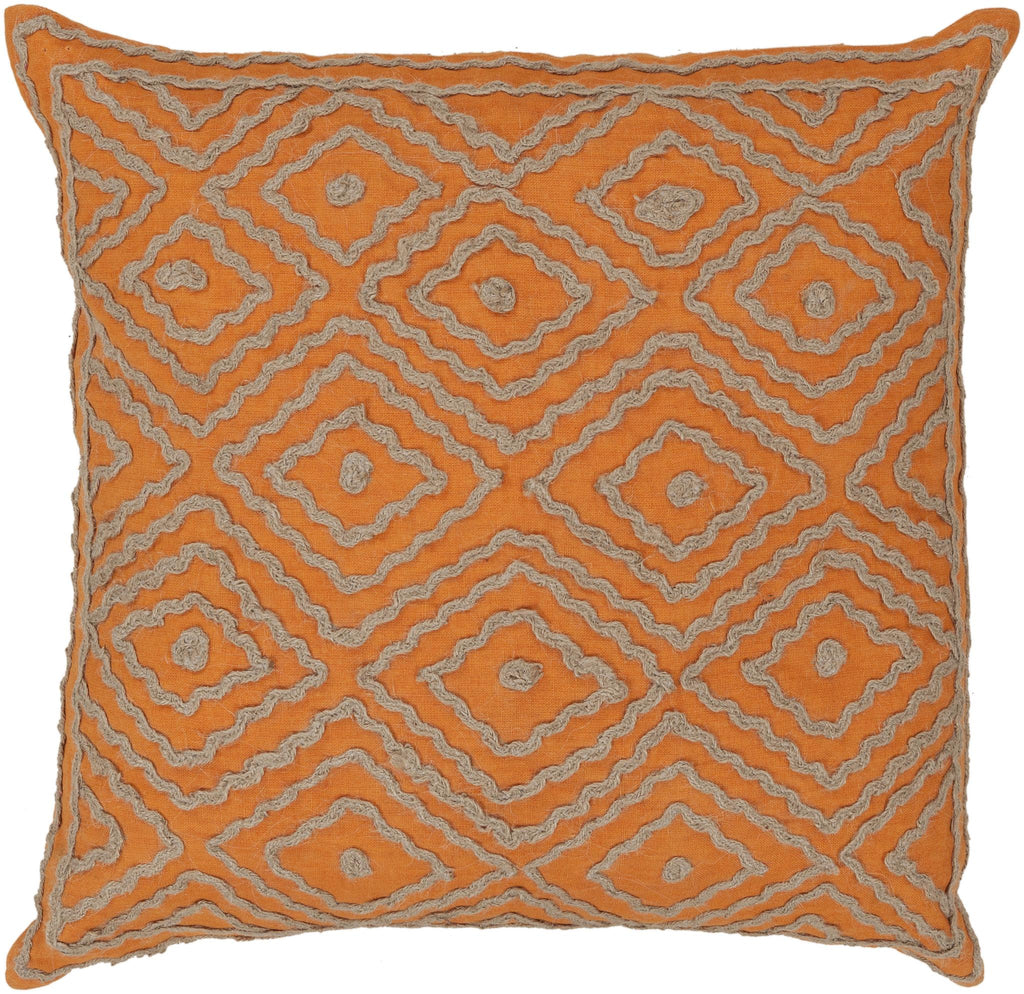 Surya Atlas LD-029 Medium Brown Orange 20"H x 20"W Pillow Cover