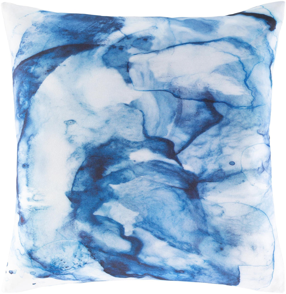 Surya Azora AZO-002 Aqua Blue 18"H x 18"W Pillow Cover