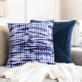 Surya Azora AZO-005 Dark Blue White 20"H x 20"W Pillow Kit
