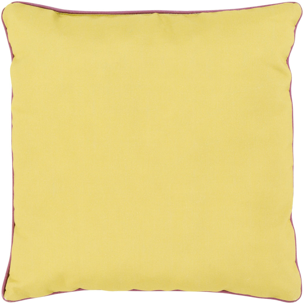 Surya Bahari BR-003 Fuchsia Mustard 16"H x 16"W Pillow Cover