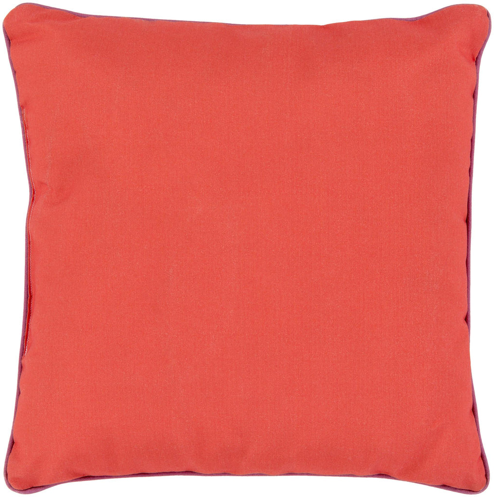Surya Bahari BR-005 Fuchsia Orange 16"H x 16"W Pillow Cover