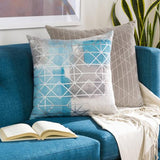Surya Balliano BLN-006 Aqua Gray 20"H x 20"W Pillow Kit