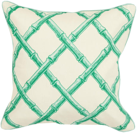 Surya Bamboo Lattice FBB-001 20"H x 20"W Pillow Cover