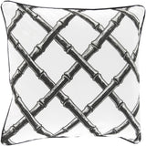Surya Bamboo Lattice FBB-003 20"H x 20"W Pillow Cover
