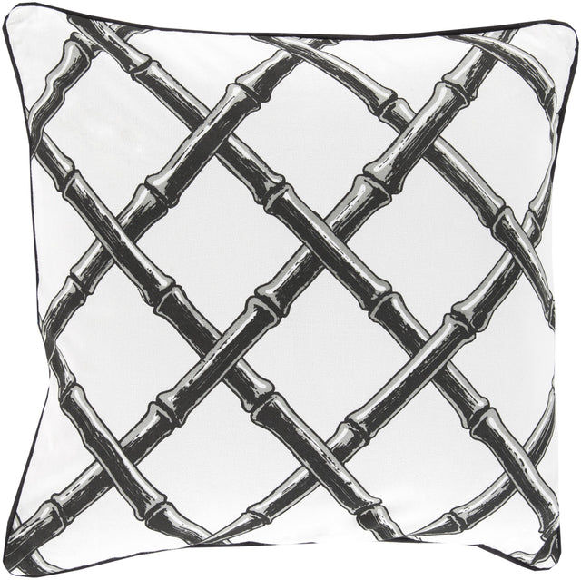 Surya Bamboo Lattice FBB-003 20"H x 20"W Pillow Kit