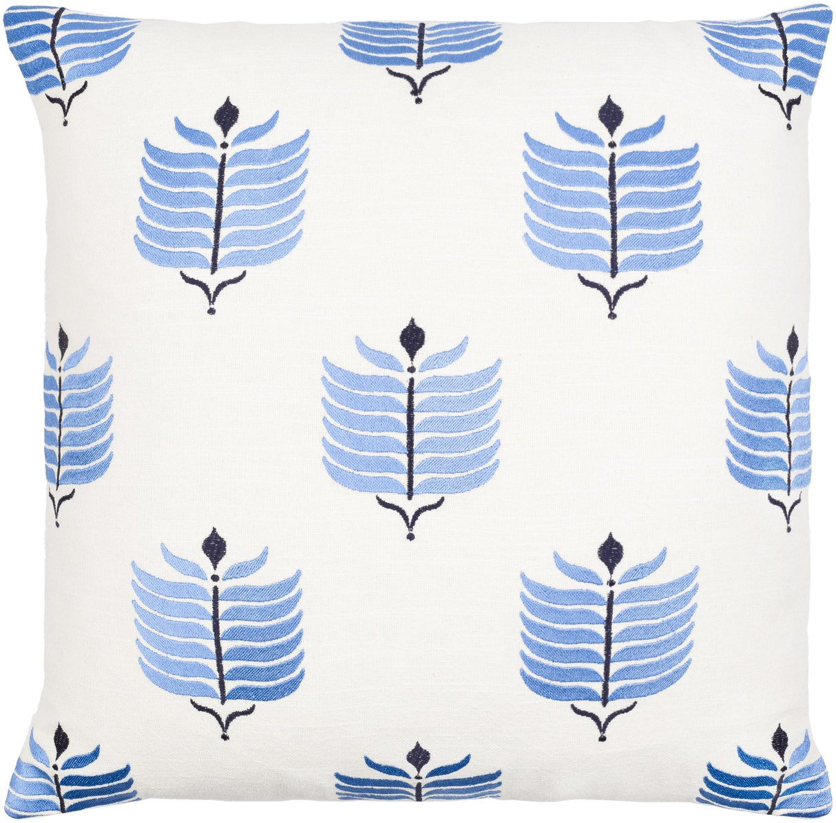 Surya Bicheno BHO-001 Ink Blue Ivory 20"H x 20"W Pillow Kit