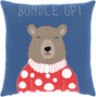 Surya Bundle Up Bear BUB-001 22"H x 22"W Pillow Cover