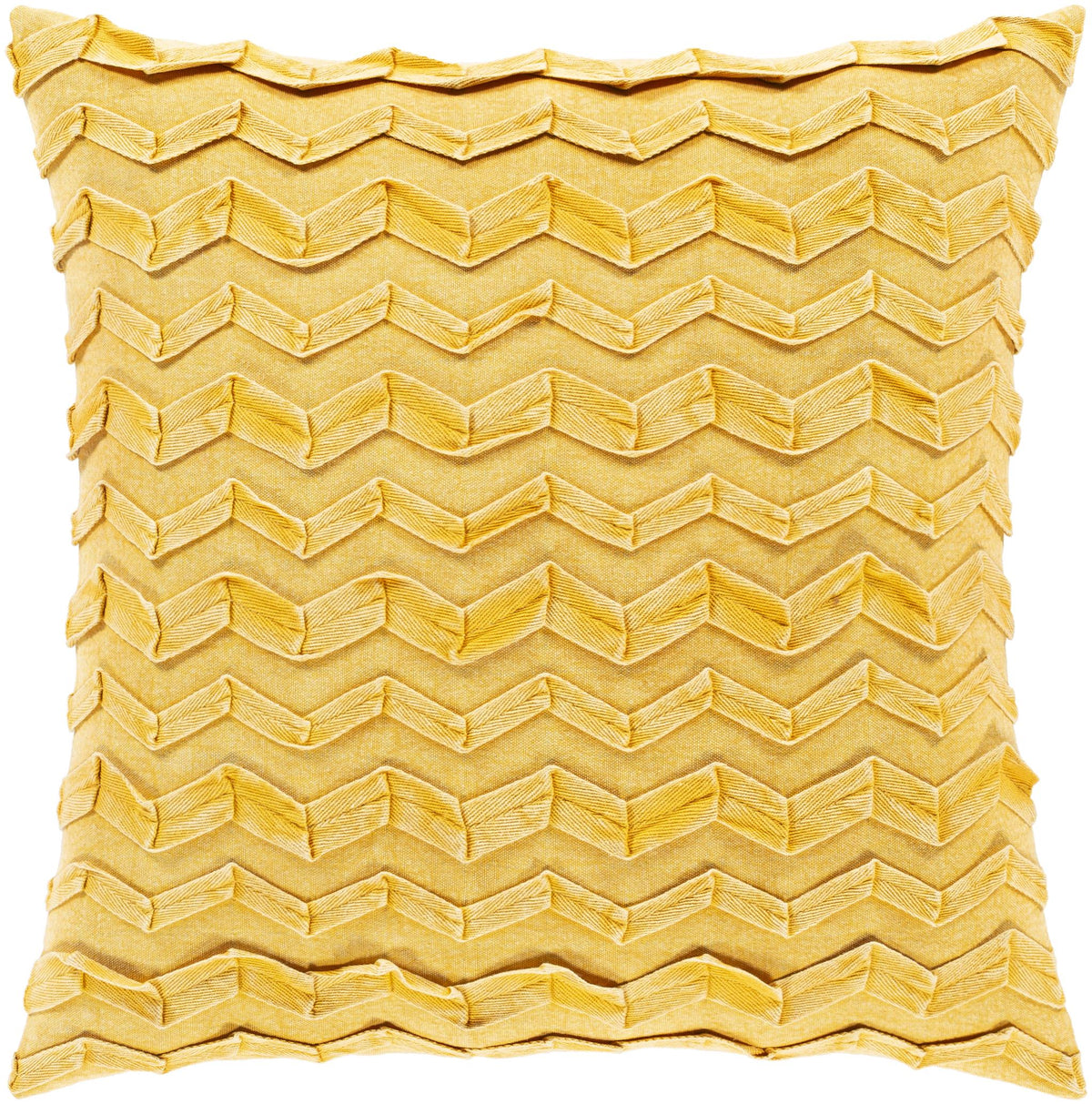 Surya Caprio CPR-005 Saffron Yellow 22"H x 22"W Pillow Cover