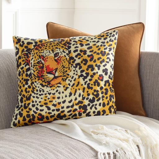 Surya Chloe CLE-003 Black Red 20"H x 20"W Pillow Cover