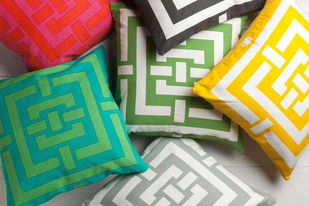 Surya Circles & Squares FB-006 20"L x 20"W Pillow