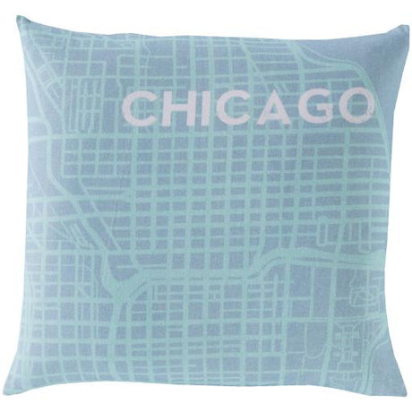 Surya City Maps SY-015 18"H x 18"W Pillow Cover